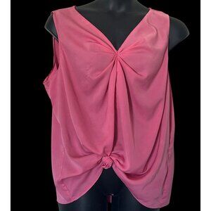 Sleeveless Pink Blouse With Front Knot Design By Worthington Woman Size 3X